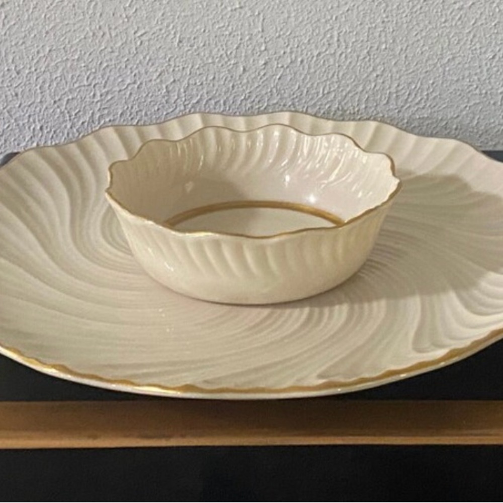 Vintage Lenox chip and dip platter.